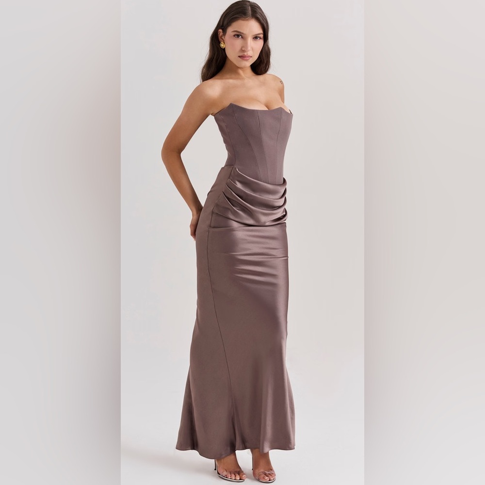 House of CB Persephone dress in color smoke. Regular cup - Picture 8 of 12